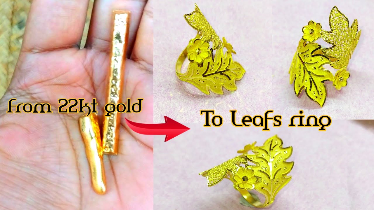 Leafs ring making | How to make 22kt hallmark ring | Handmade gold ring | Goldtips | jewellerymaking