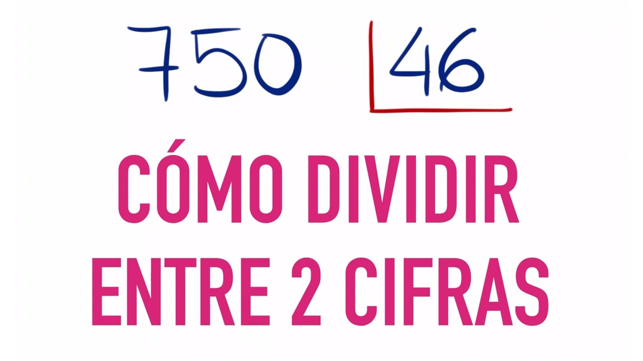 Cómo dividir entre 2 cifras CON RESTA:  750 entre 46