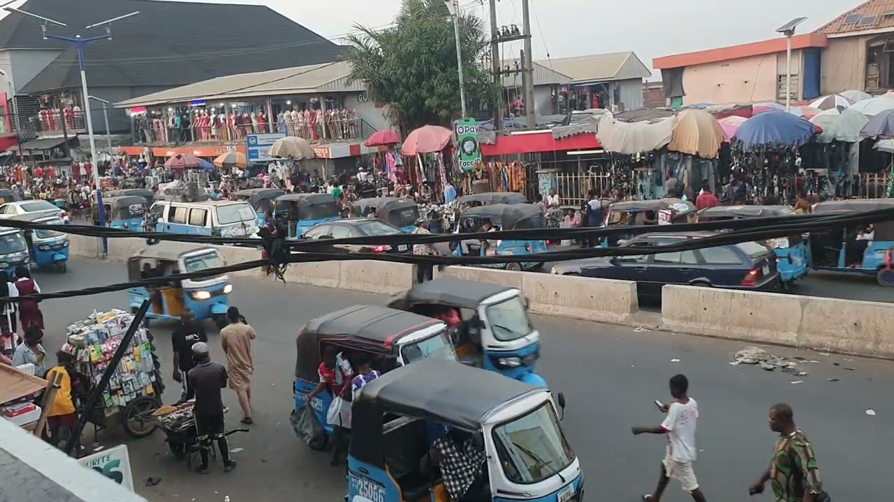 OGBEOGONOGO MAIN MARKET TRAFFIC ON NNEBISI ROAD FEB 6TH #fyp #viral #subscribe #youtube #usa #UK 