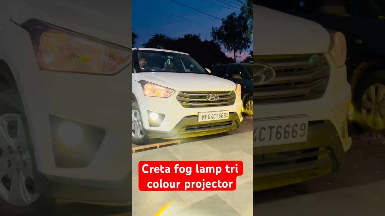 #creta tri colour fog lamp projector #creta led projector #creta2025 #cretamodification #cretandance