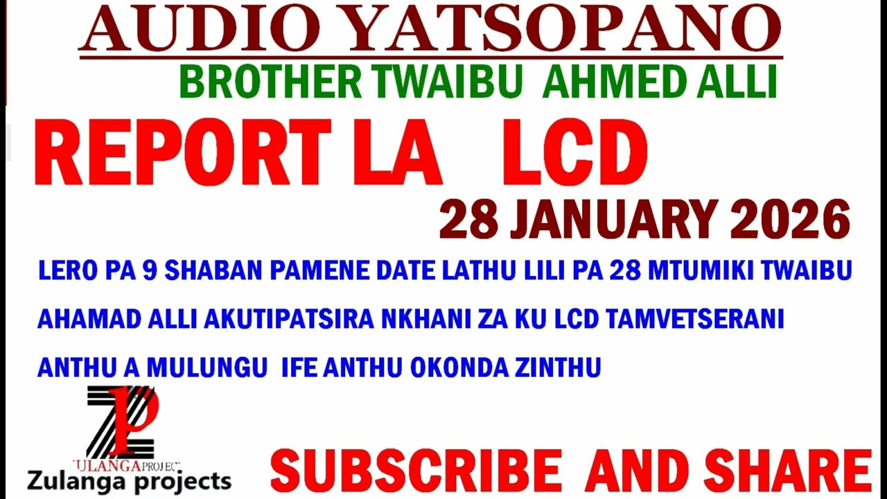 TWAIBU AHMED ALLI/      LCD     YA   PA 20 JANUARY 2026