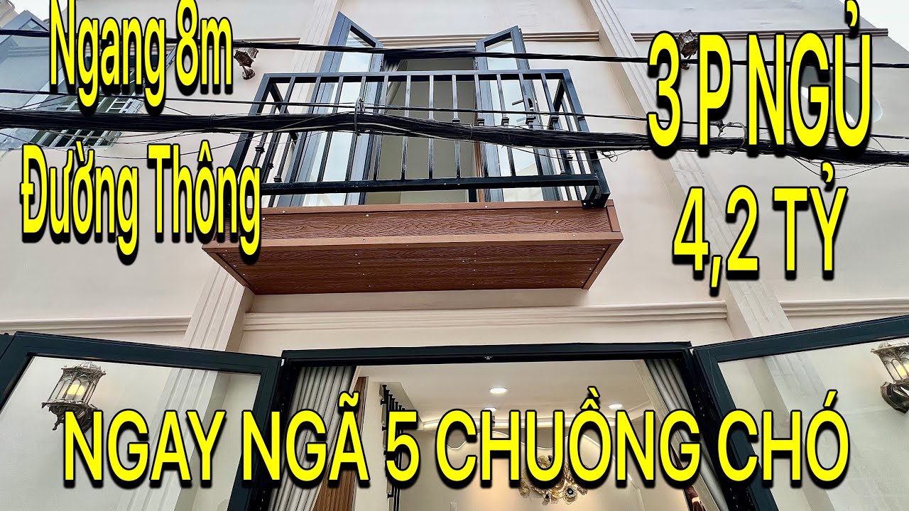BÁN NHÀ GÒ VẤP 2515} Nhà Ngang 8m Có 3 Phòng Ngủ . Đường Thông Sát Ngã 6 Gò Vấp