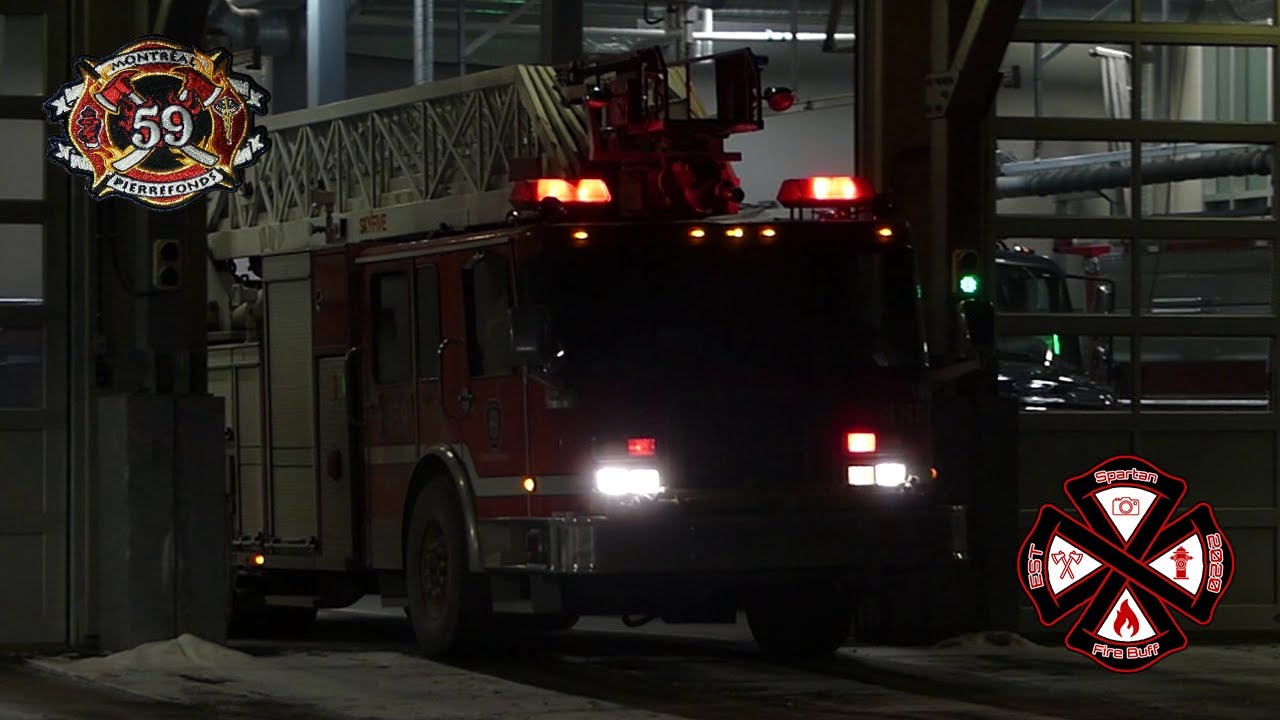 Pierrefonds l SIM oldest ladder in fleet responding + pumper 259