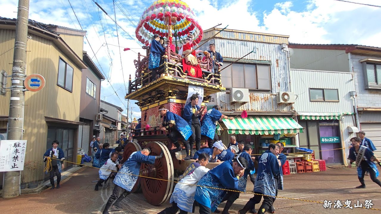2025 新湊曳山祭 三日曽根付近 角回し 全13基曳山 / 富山県射水市