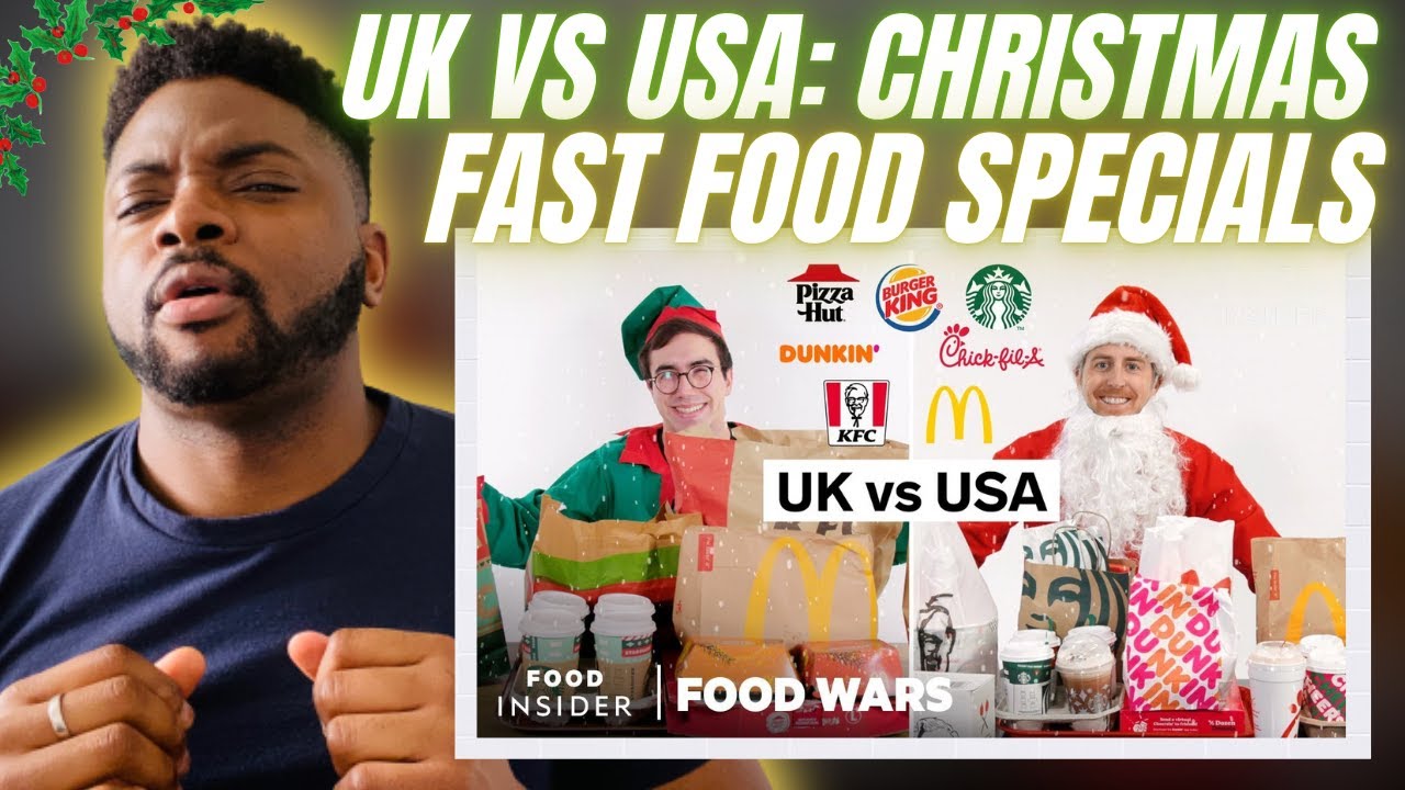 🇬🇧BRIT Reacts To CHRISTMAS FAST FOOD SPECIALS: UK VS THE USA!