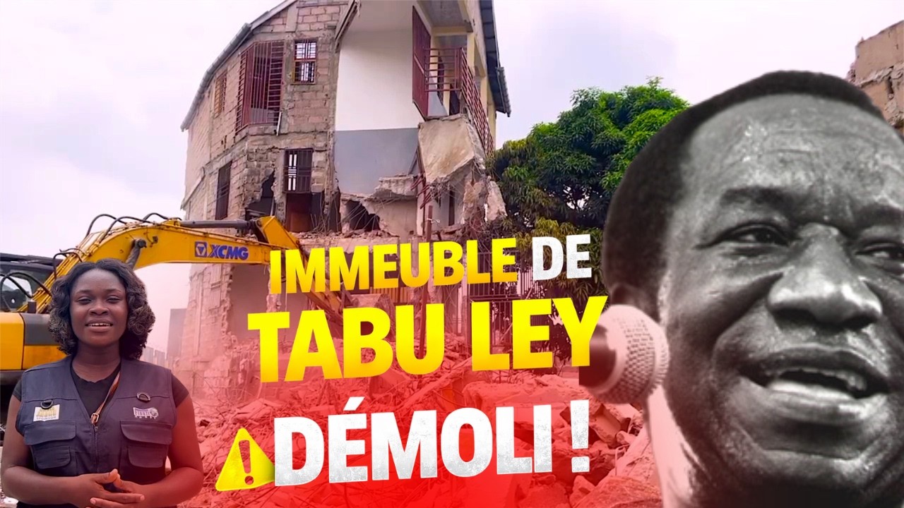 INCROYABLE : DÉMOLITION DE L’IMMEUBLE DE TABU LEY À 3 NIVEAUX CONSTRUIT AU-DESSUS DU CANIVEAU !