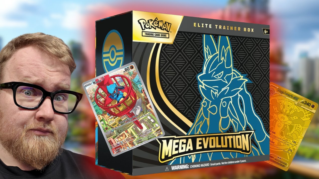 Mega Evolution ETB Lucario unboxing (angielskie karty Pokemon)