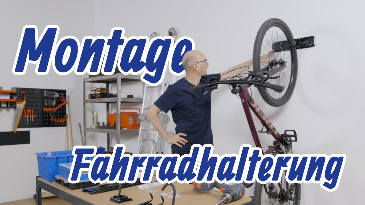 Fahrrad Wandhalterung mit Schiene