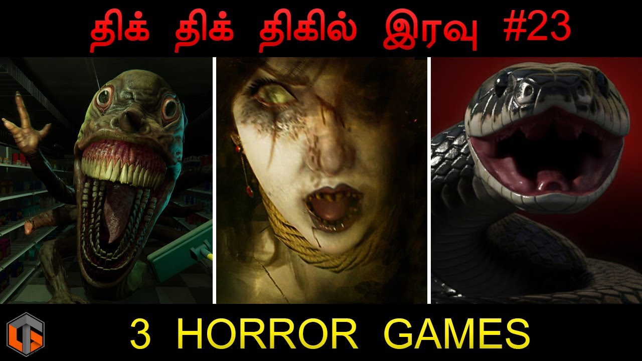திகில் இரவு #23 - 3 Horror Games - HELLMART, SUFFOCATE, DIGESTED Horror Night Live Tamil Gaming