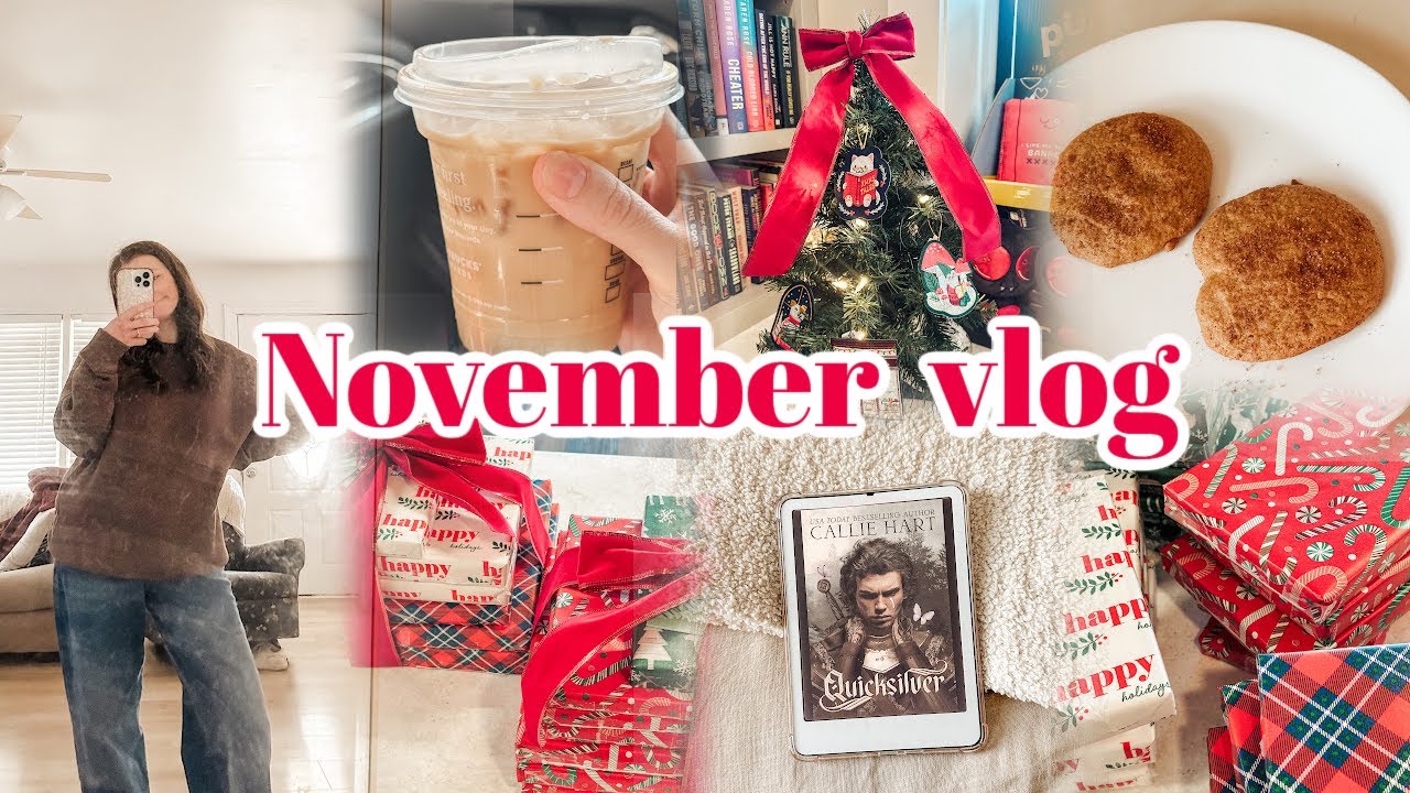 Ноябрьский видеоблог 🎄☕️ готовимся к Рождеству в книжном магазине, читаем новости, печем осенние ...