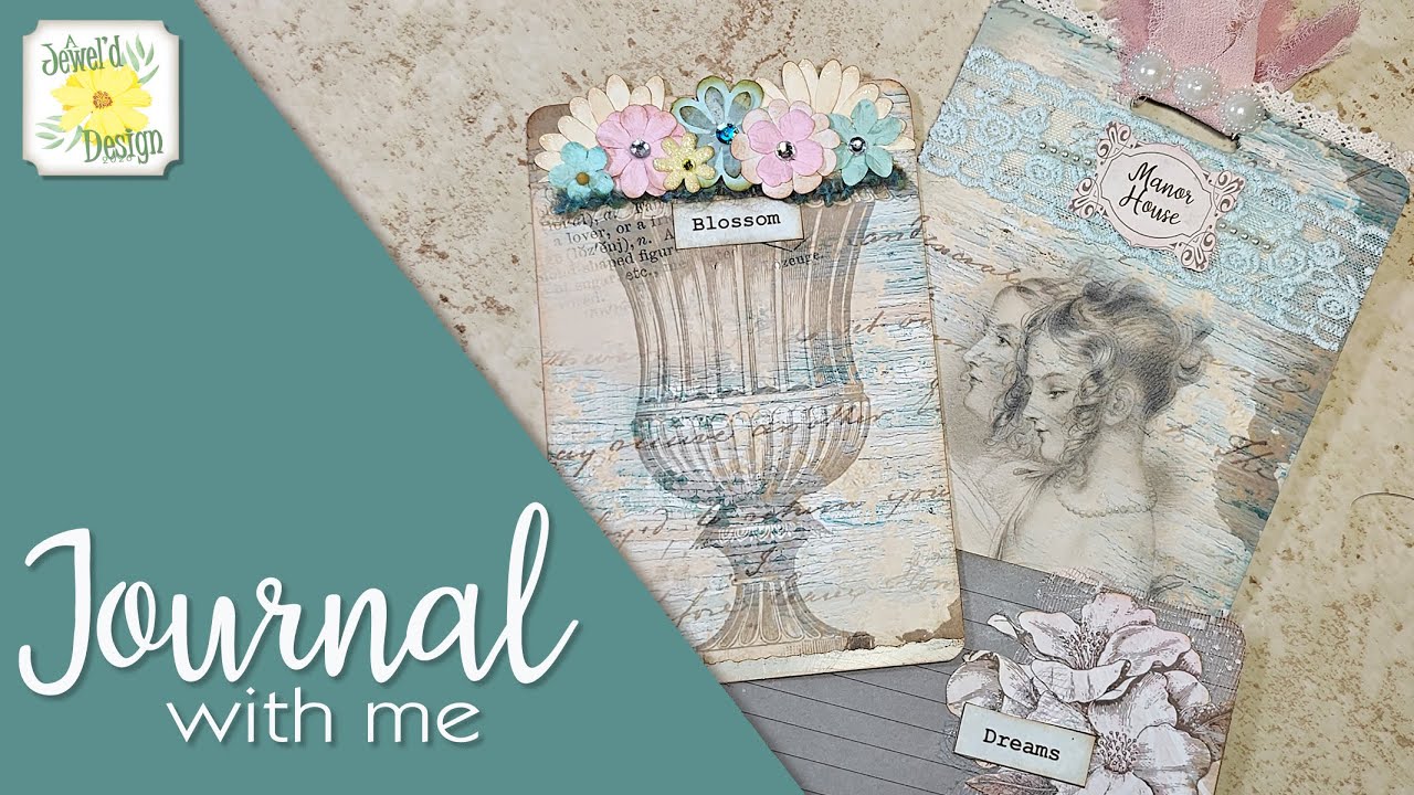 Flowers, Pearls and Lace, Oh My!  Journal Card Ephemera - Decorating ideas #craftwithme