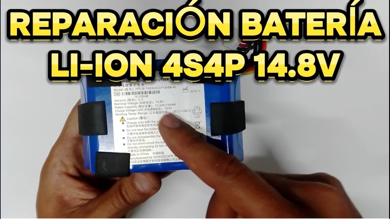Reparación de una batería de litio 4S4P 14.8V 2800mAh#18650battery #lithiumbatterypack #liionbattery