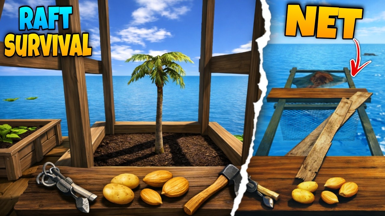 Big Tree 🌴 in my Raft ! Oceanborn survival gameplay walkthrough part 3.