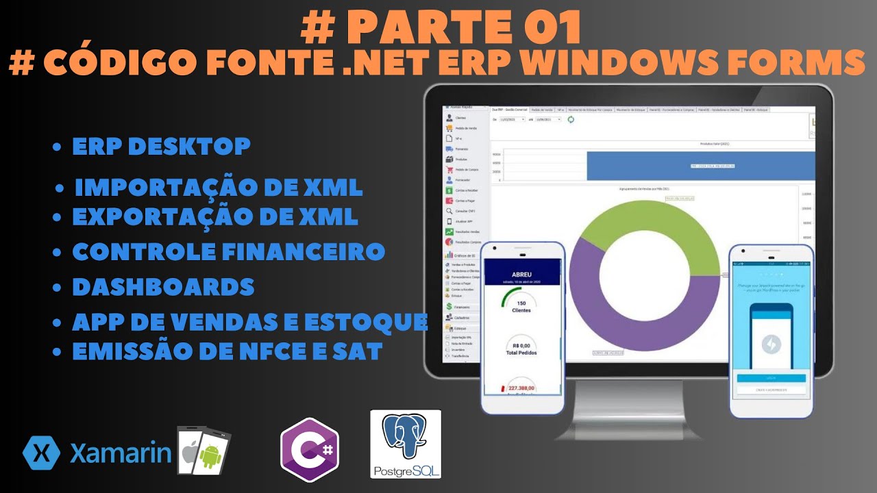 #01-Código Fonte C#  ERP+PDV+APP Vendas e Estoque +Licença + Emi de NFe , NFCe, e SAT MFe CE ou SP