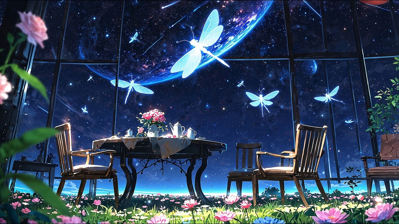 Studio Ghibli-Inspired Starry Night Ambience ✨🌌 | Calm Music & Magical Atmosphere