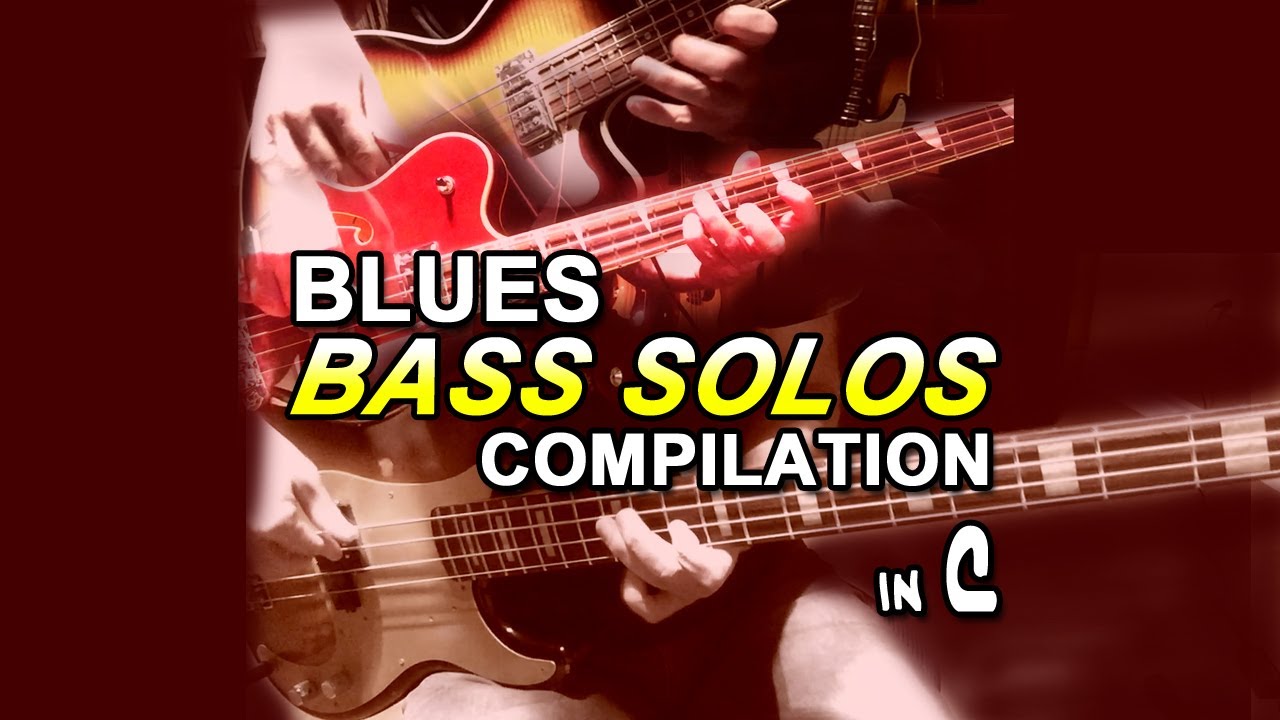 Blues Bass Solo Compilation #2 - 5 Bass Solos in C with Tabs