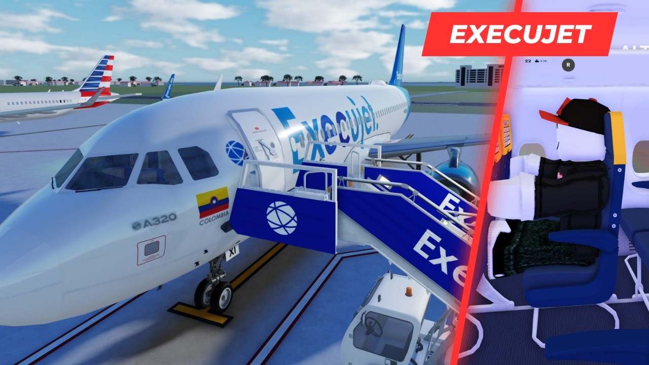 ROBLOX Airline Flight Review | Execujet Holdings | A320 | Premier Class