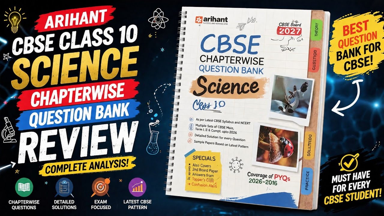Arihant CBSE Class 10 Science Chapterwise Question Bank Review | CBSE Class 10 Science Chapterwise