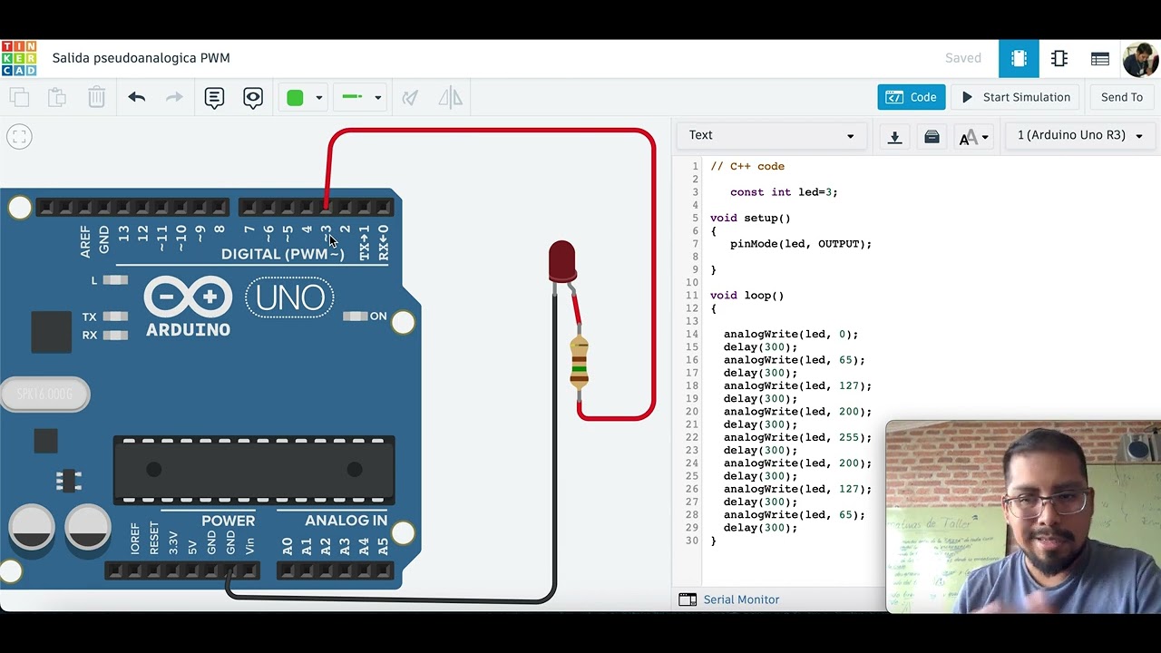 Salida analogicas en Arduino Tinkercad