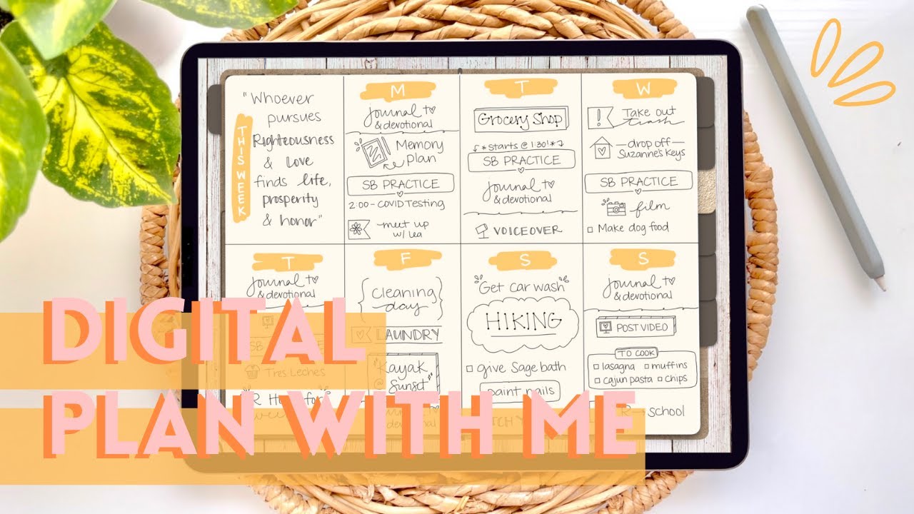 WEEKLY PLAN WITH ME 💛 || Digital Bullet Journal Spread || GoodNotes 5