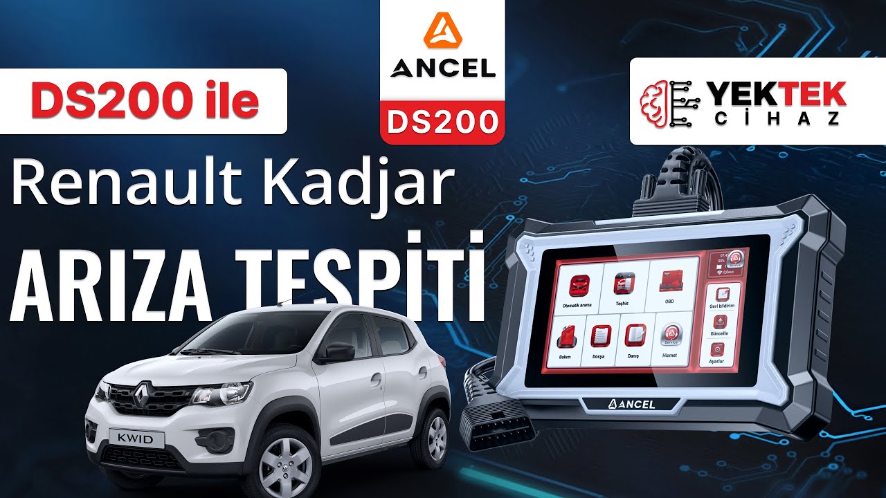 2015 Renault Kadjar Arıza Tespiti | Ancel DS200 OBD2 Cihazı ile Detaylı Tarama