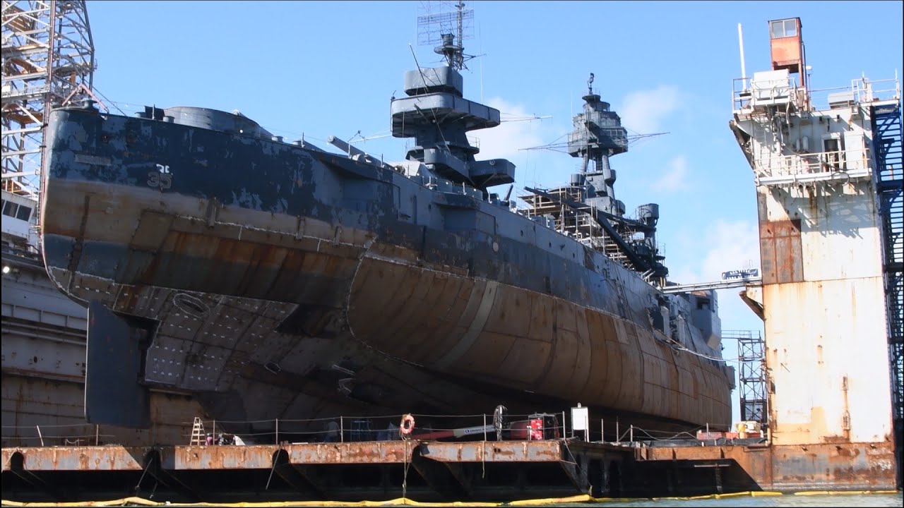 Battleship Texas in Dry Dock - November 2023