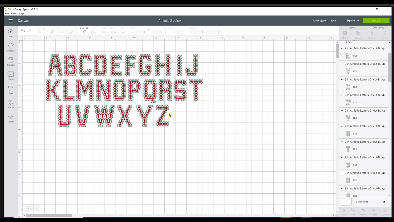 Working with Rhinestone Fonts in Cricut Design Space