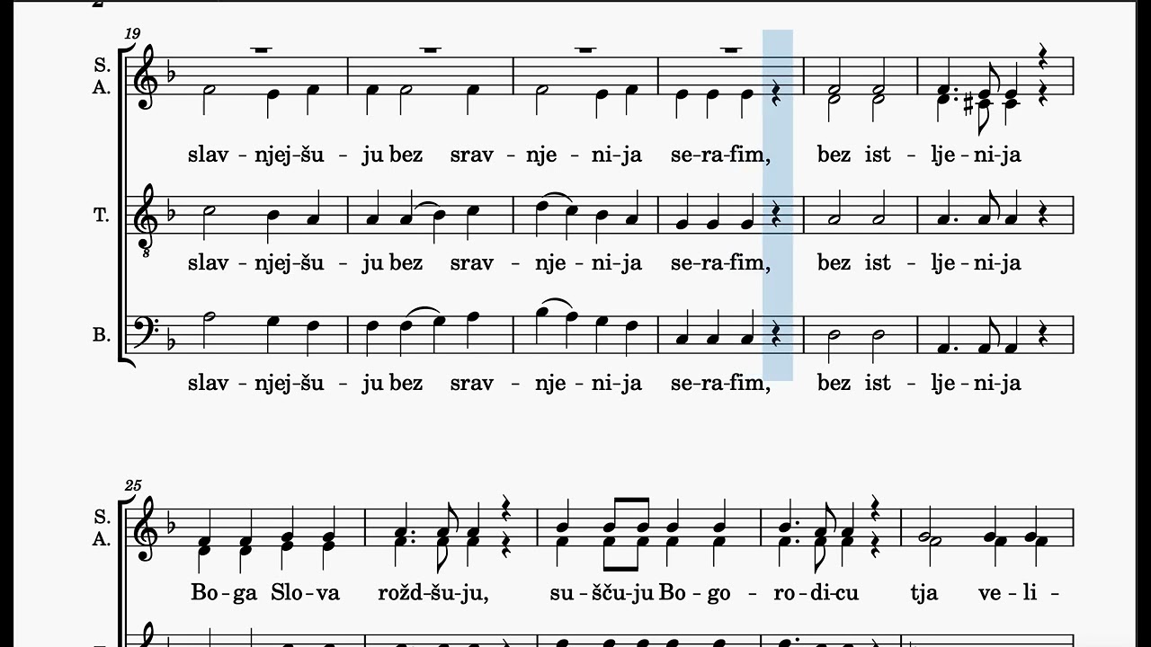 Dostojno jest - Bortnjanski - Soprano