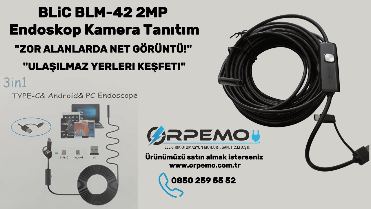 Ulaşılması Zor Alanlar Artık Sorun Değil! | BLIC BLM-42 2MP Endoskop Kamera Tanıtım