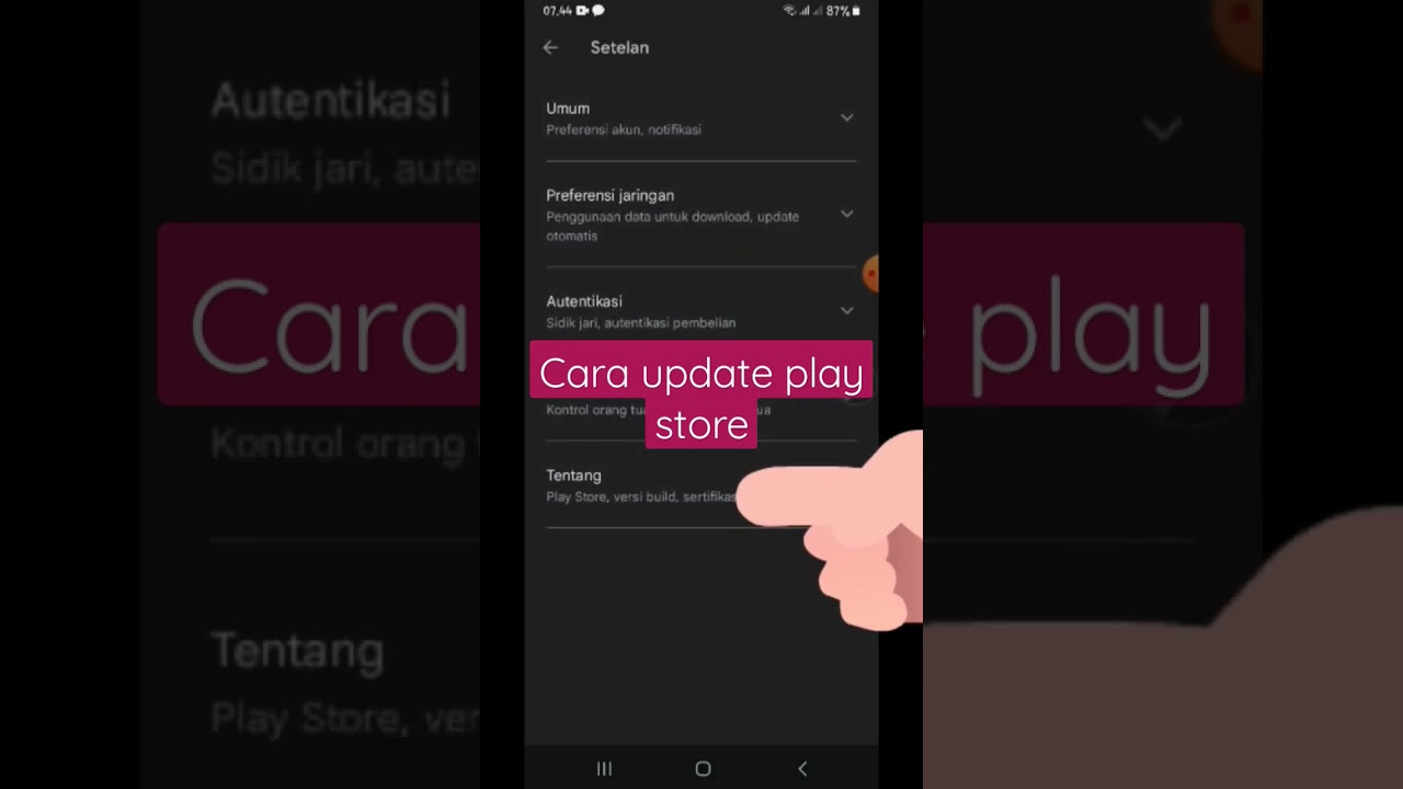CARA UPDATE PLAY STORE DI ANDROID KE VERSI TERBARU