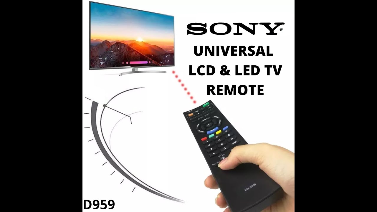 Sony LED TV Sony LCD Universal Remote Work for All Sony LED/LCD Model RM-D959 Black