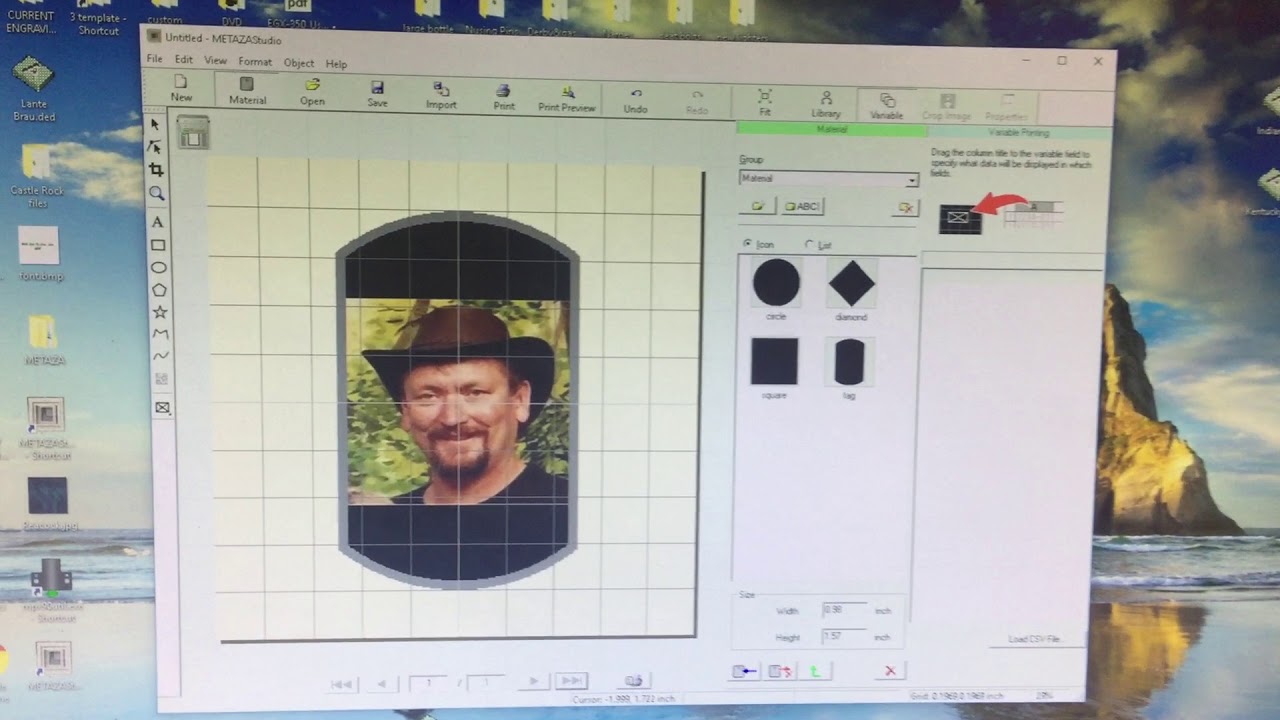 Roland MPX 90 engraving photos to metal