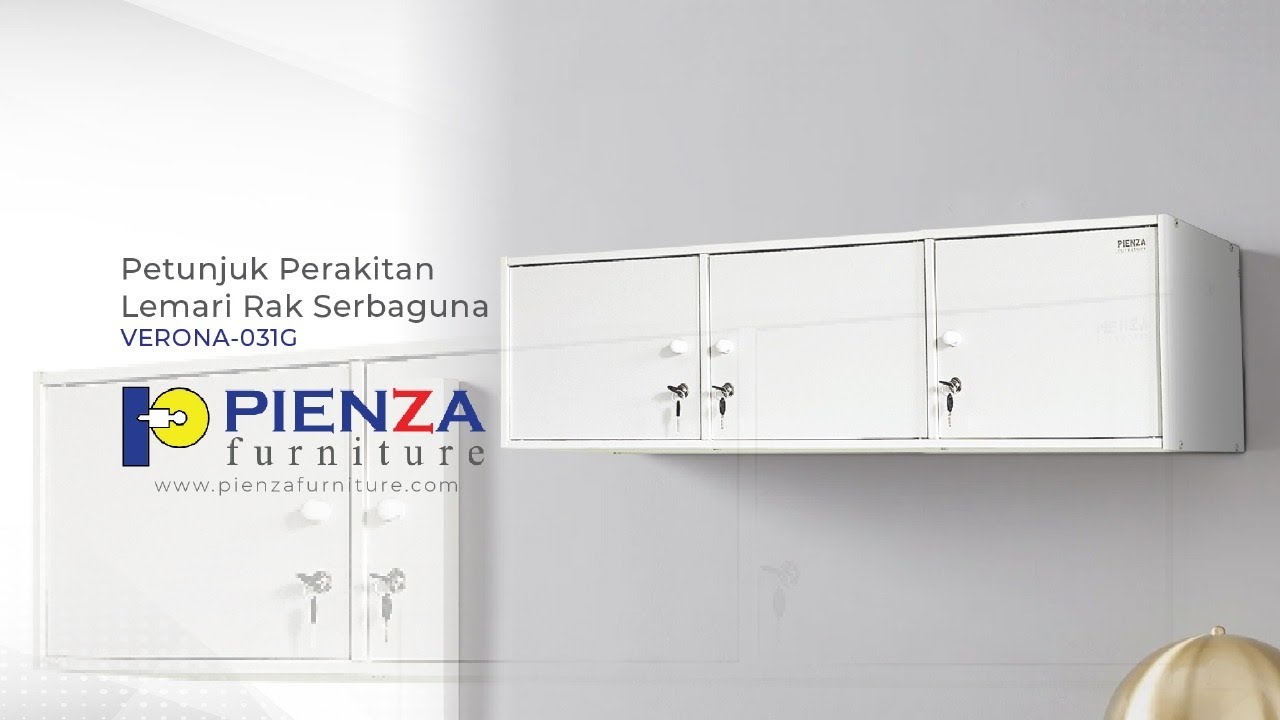 Petunjuk Perakitan Lemari Rak Buku Gantung Serbaguna 3 Pintu Verona Series 031G Pienza Furniture