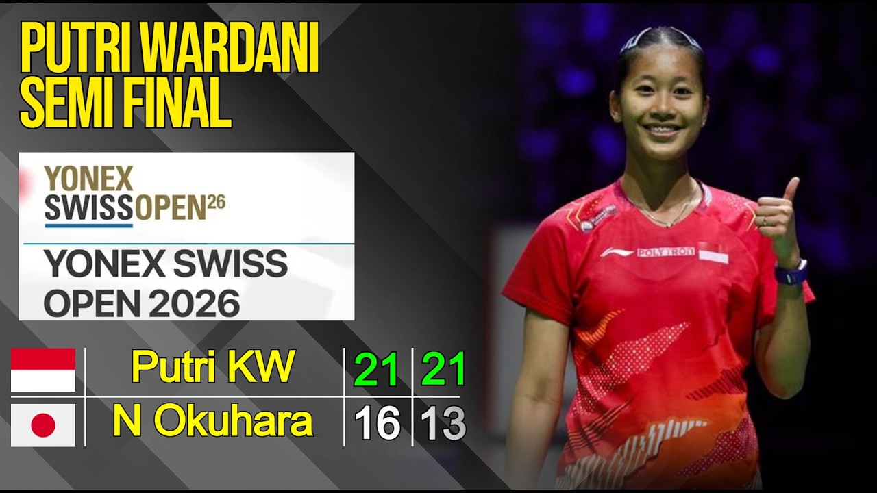 Putri Wardani vs N Okuhara (Jpn) SF Swiss Open 2026 | Live Badminton Reaction + Score