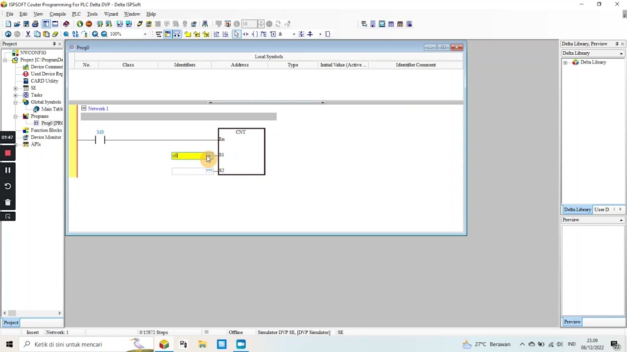 ISPSOFT Counter Programming For PLC Delta DVP