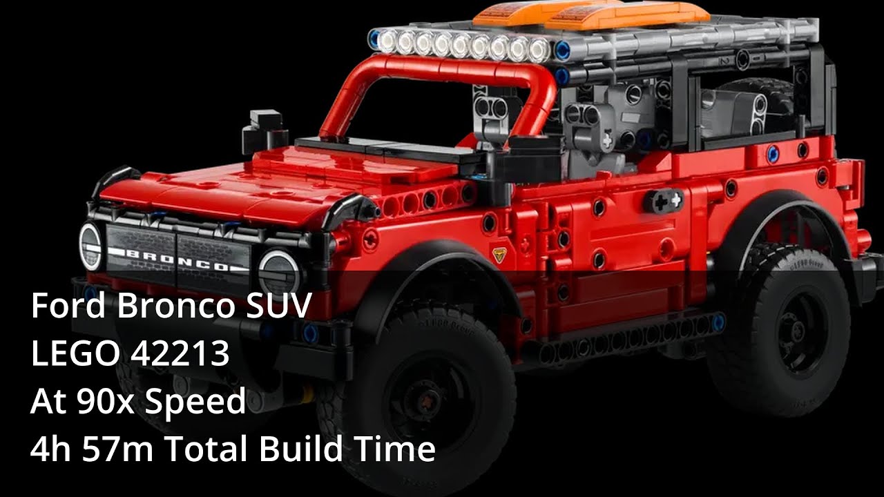 LEGO Ford Bronco SUV Build at 90x Speed