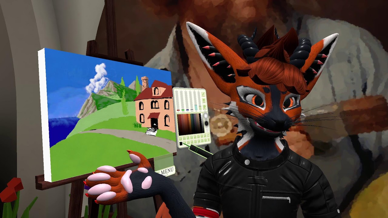 Пробую в рисовашки в VR-чате (VRC)