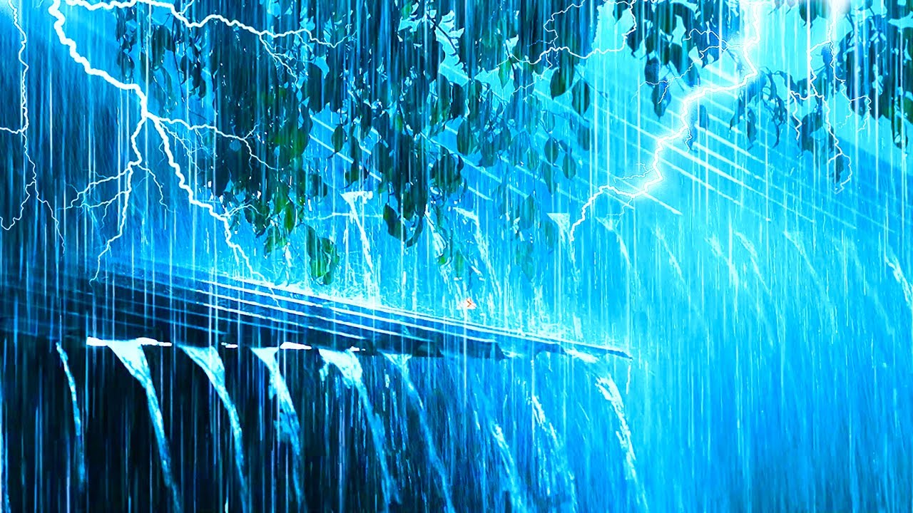 Relaxation and Sleep Well in a Cozy Cabin with Pounding Rain & Rolling Thunder on a Metal Roof