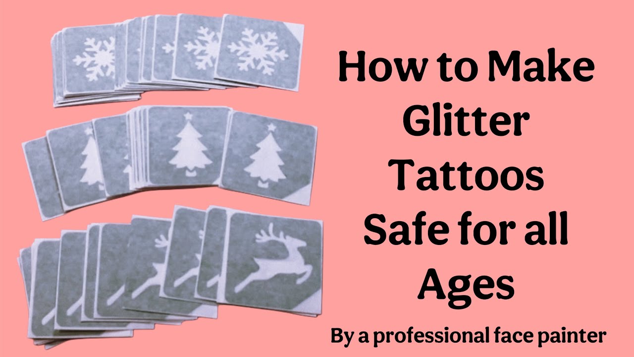 How to make Glitter Tattoos (by a professional face painter).