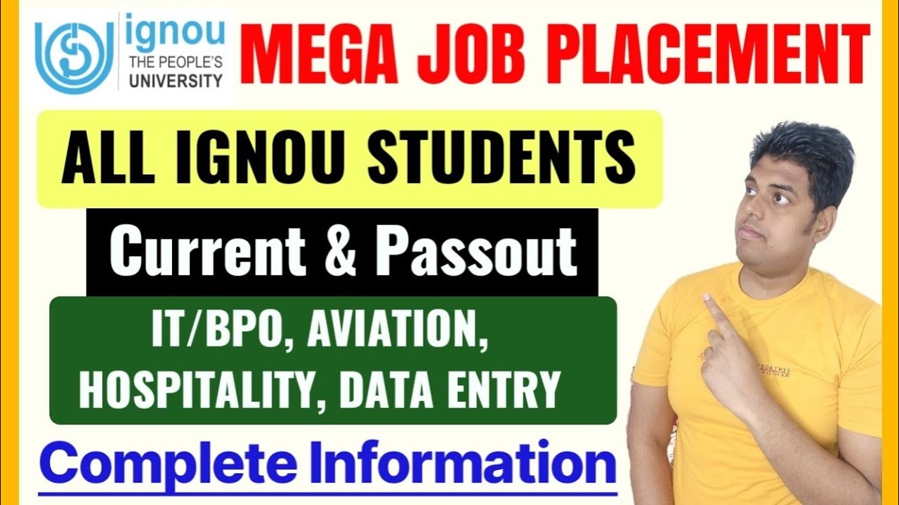IGNOU MEGA JOB PLACEMENT DRIVE 2026 | Eligibility, Apply Process | IGNOU Job Drive For All Students
