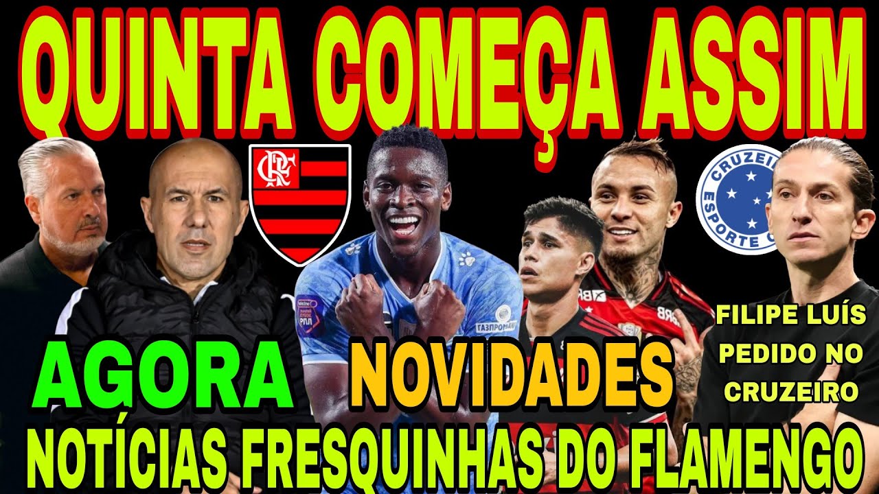 FLAMENGO: QUINTA COMEÇA ASSIM! LUÍZ HENRIQUE, CEBOLINHA E LUÍZ ARAUJO, LEONARDO JARDIM, F. LUÍS E+