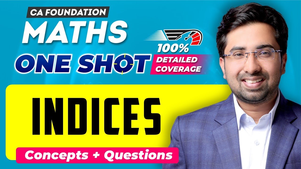 CA Foundation Maths | Indices | 100% Detailed Coverage | Quantitative Aptitude | Aman Khedia