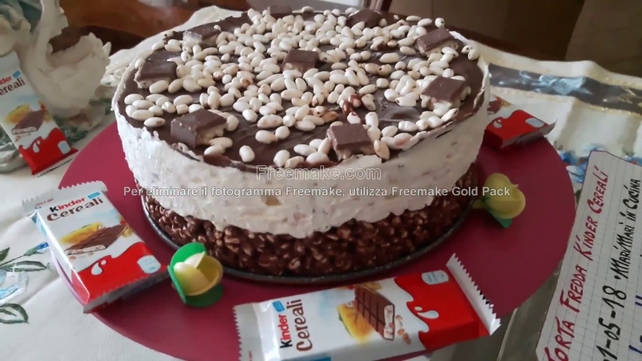 torta fredda kinder cereali ricetta senza cottura e senza uova