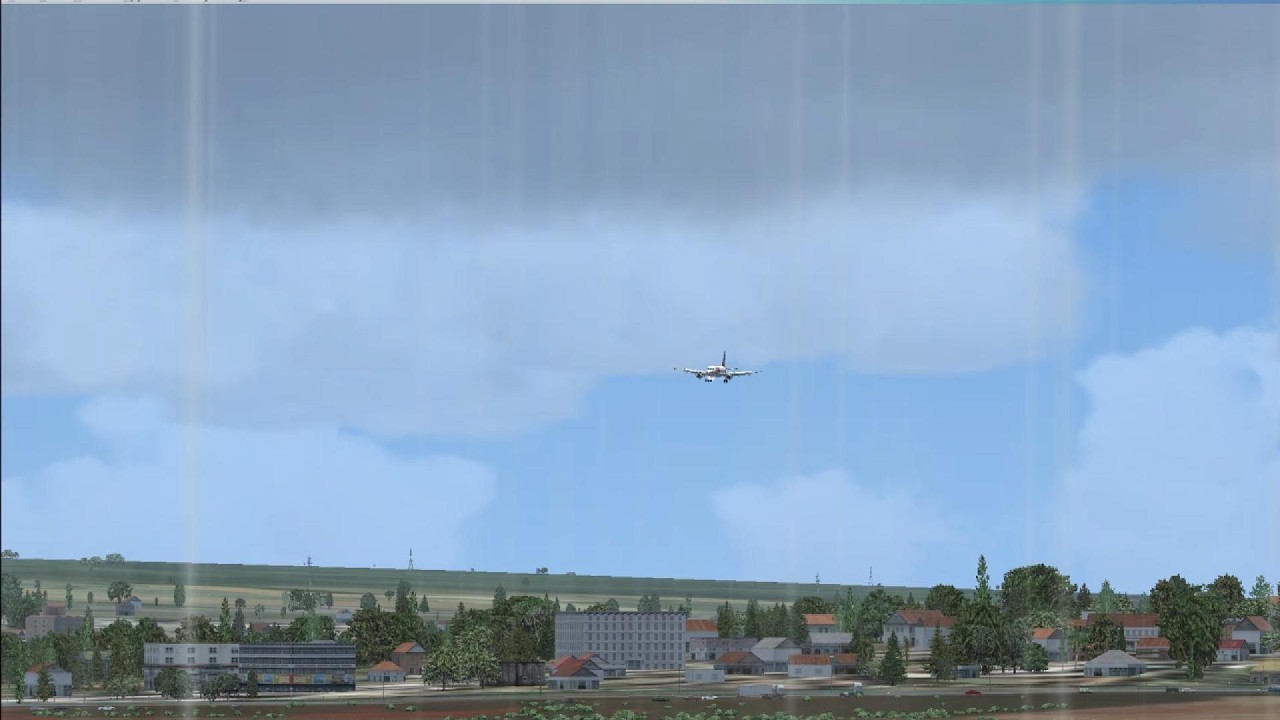 POUSO NA CHUVA FORTE | A319 TAM Pista 32 SBGOPouso S  Geno
