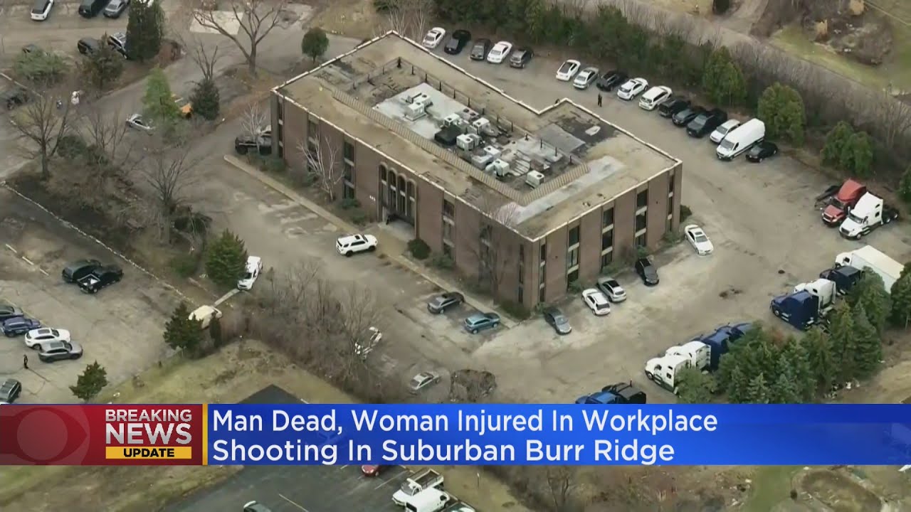 Man dead, woman injured in workplace shooting in suburban Burr Ridge