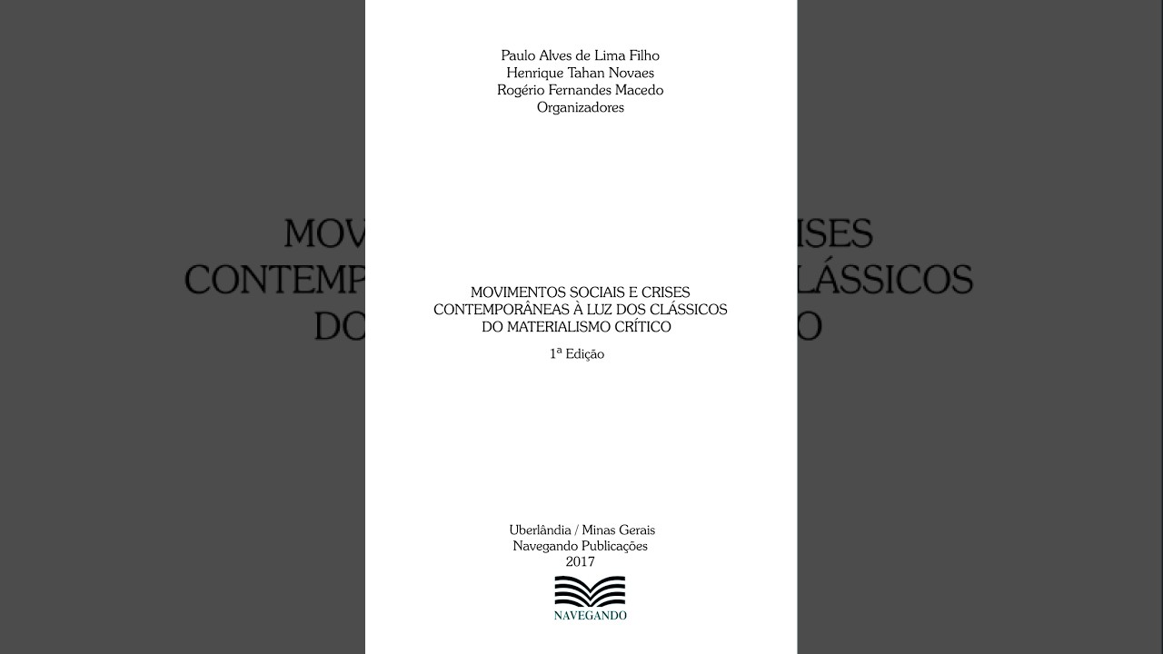 MOVIMENTOS SOCIAIS E CRISES CONTEMPORÂNEAS À LUZ DOS CLÁSSICOS DO MATERIALISMO CRÍTICO