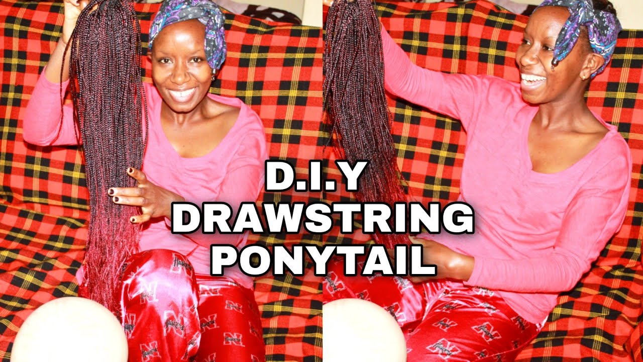 D.I.Y: HOW TO BRAID A DRAWSTRING PONYTAIL //Winnie Waringa