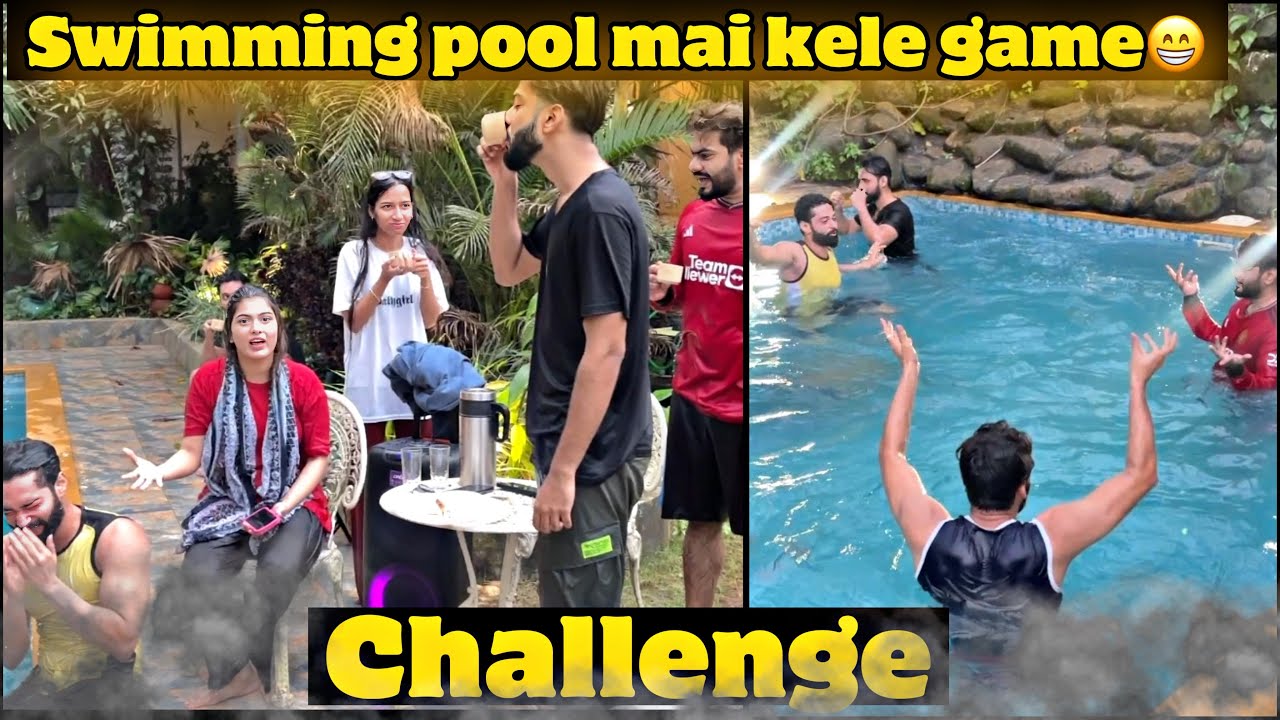 Swimming Pool Mai Kele Game😁| Challenge😁| Zeeshan And Abresh