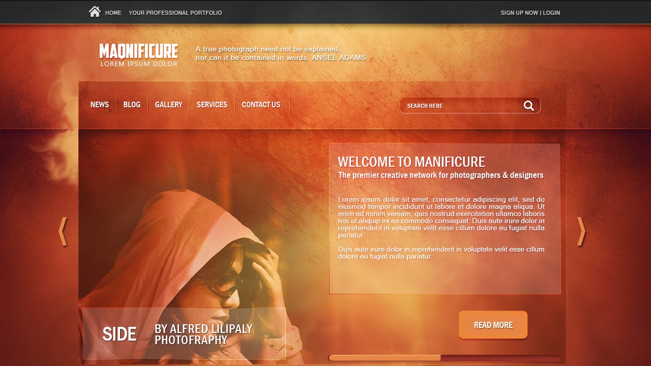 Photoshop Tutorial Web Design Creative Maqnificure Part 1