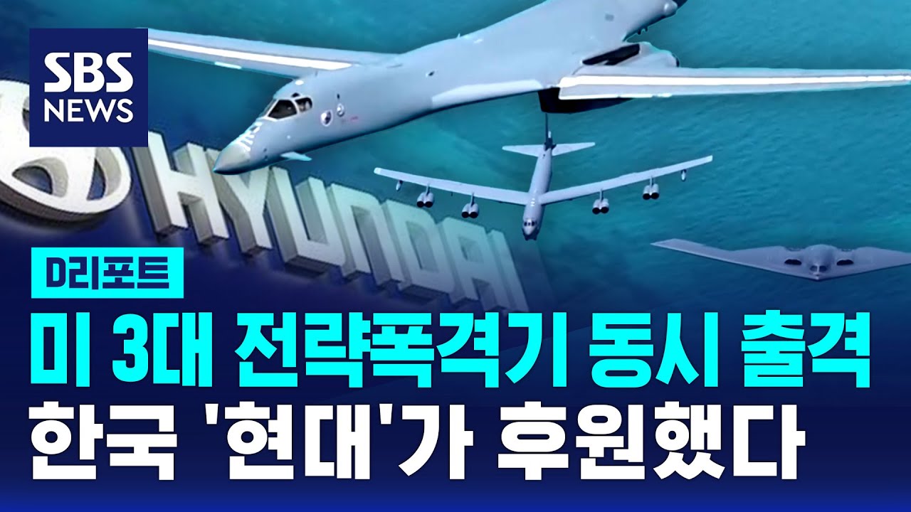 미 3대 전략폭격기 동반 비행…현대가 후원한 '현대 에어쇼' / SBS / #D리포트
